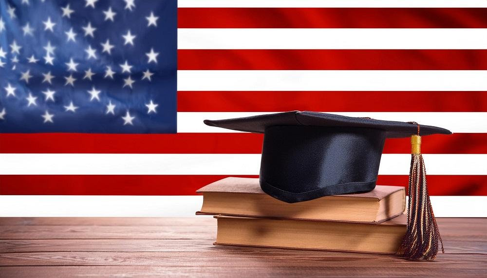 Study in USA 17 study in usa with flag and degree